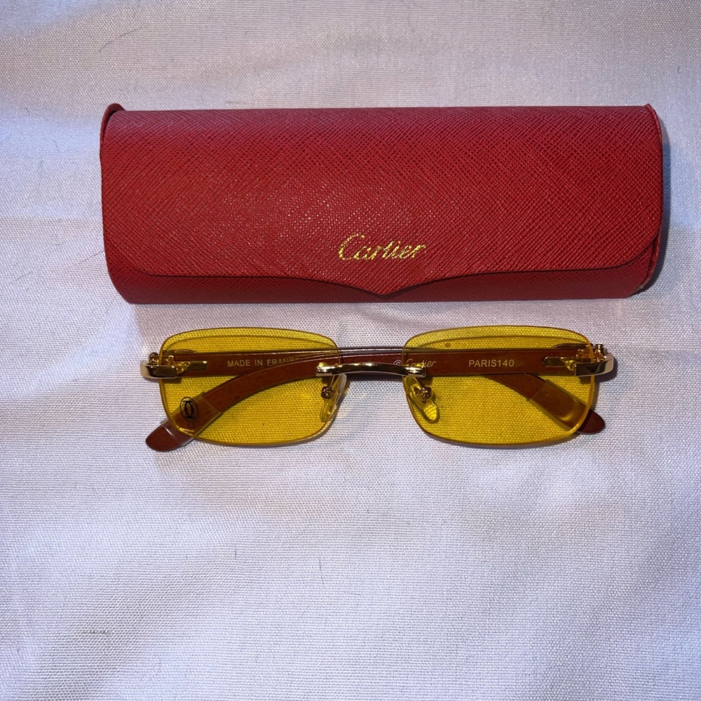 Gold yellow tint glasses